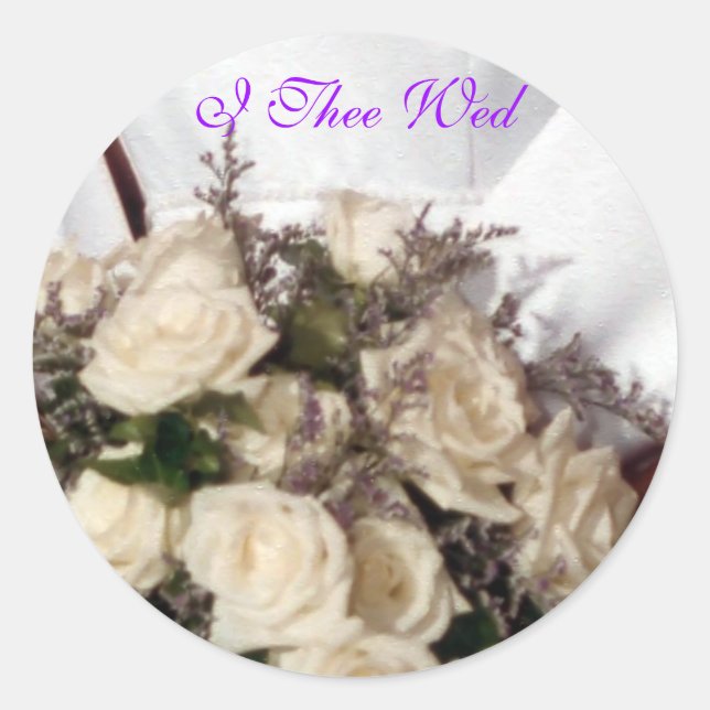 I Thee Wed Envelope Seal Stickers (Front)