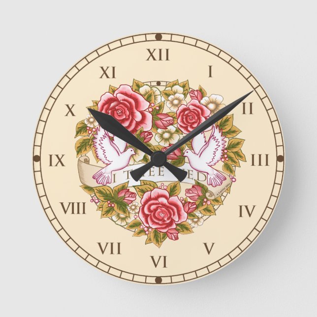 I Thee Wed wedding clock (Front)