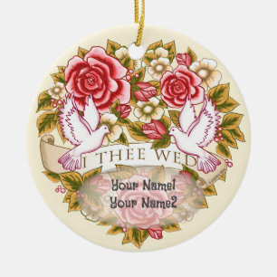 I Thee Wed wedding ornament