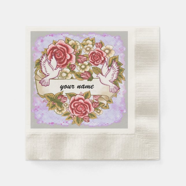 I Thee Wed wedding  paper napkins (Front)