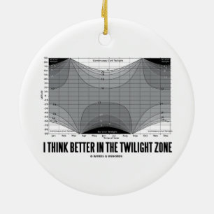 I Think Better In The Twilight Zone (Latitude) Ceramic Tree Decoration