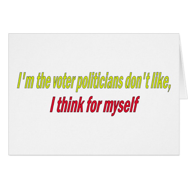 I think for myself (Front Horizontal)