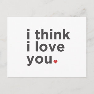 I Think I Love You Postcard