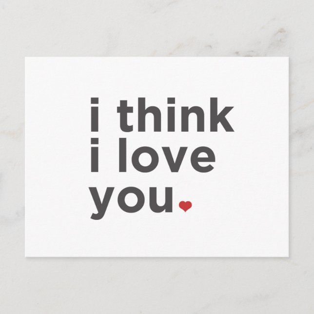 I Think I Love You Postcard (Front)