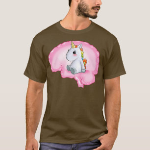 I Think of Unicorns Brain Unicorn Inside Gift Idea T-Shirt