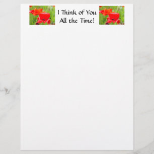I Think of You All the Time! letterhead stationery