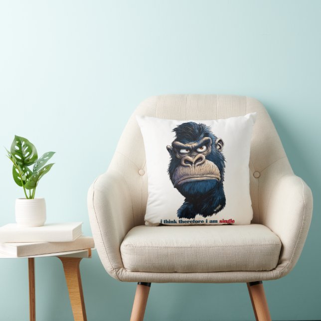 i think therefore i am single cushion (Chair)
