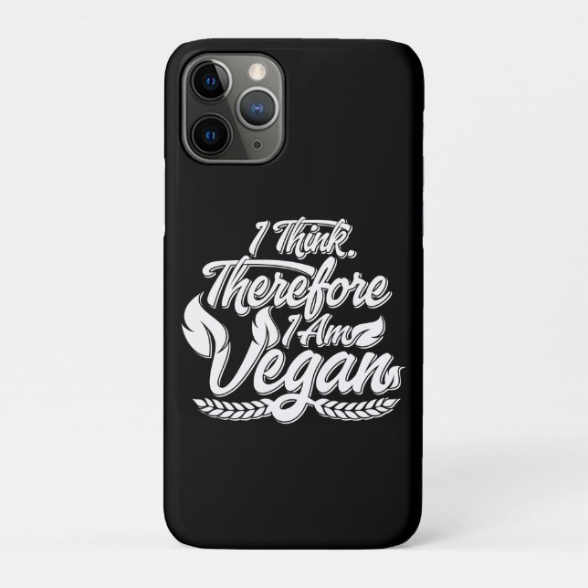 I Think, Therefore I Am Vegan Case-Mate iPhone Case (Back)