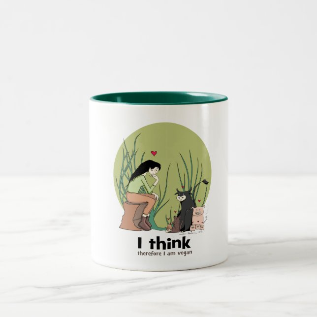 I think therefore I am vegan MUG (Center)