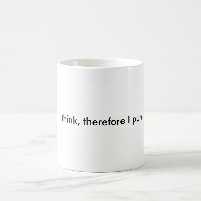 I think therefore I pun Coffee Mug (Center)