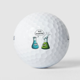 I Think You're Overreacting Funny Nerd Science Golf Balls