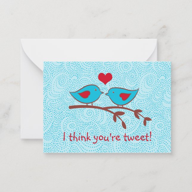 I think you're tweet valentine cards (Front)