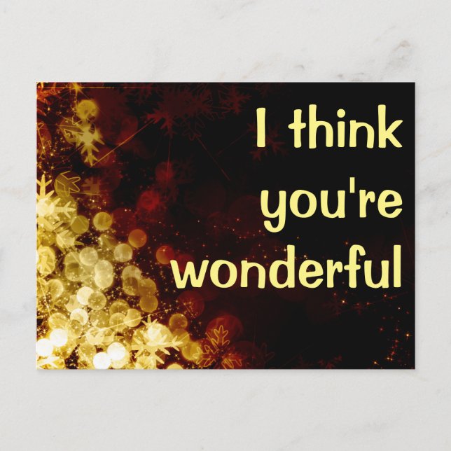 I think you're wonderful postcard (Front)