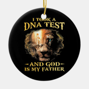 I Took A DNA Test And God Is My Father Religious Ceramic Tree Decoration