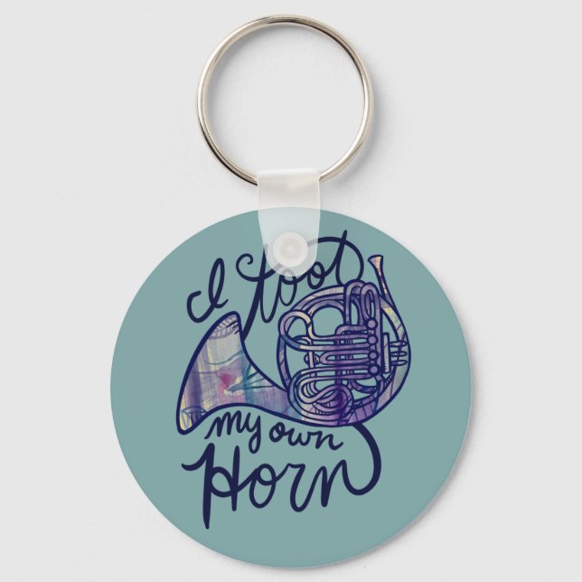 I toot my own horn key ring (Front)