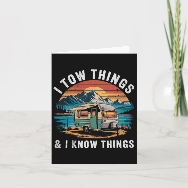 I Tow Things And I Know Things Fathers Day  Card (Front)
