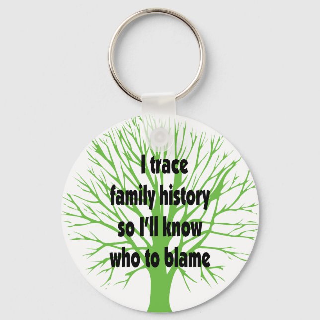I Trace Family History Key Ring (Front)