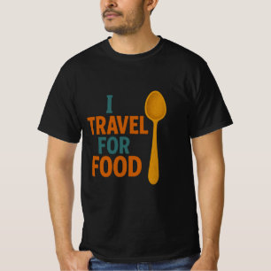 I Travel For Food – Vintage Spoon Adventure T-Shirt
