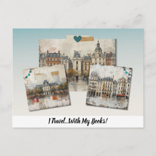 I Travel...With My Books! Postcard