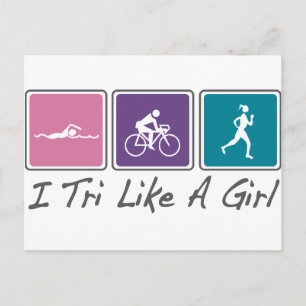 i tri like a girl (Triathlete) Postcard