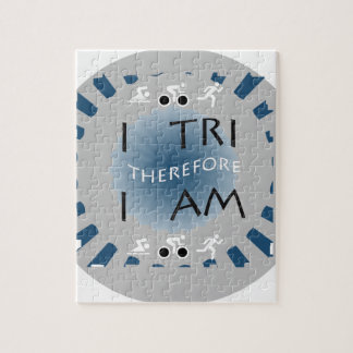 I Tri Therefore I am Triathlon Jigsaw Puzzle