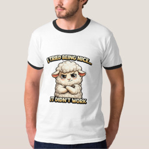 "I Tried Being Nice… It Didn’t Work" (Angry Sheep) T-Shirt