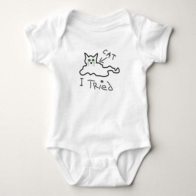 I Tried Cat Baby Bodysuit (Front)