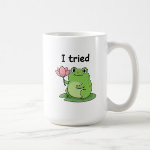 "I Tried" Froggy Effort Design Coffee Mug