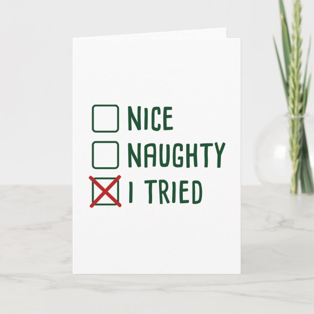 I Tried Holiday Card (Front)