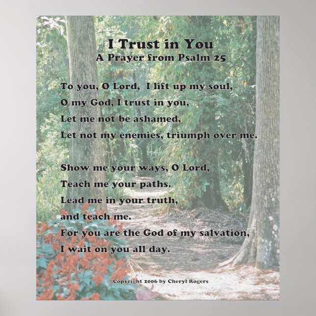 I Trust in You, A Prayer from Psalm 25 -- revised Poster (Front)