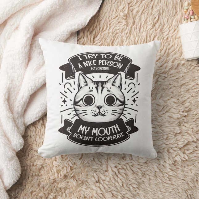I Try To Be A Nice Person Cushion (Blanket)