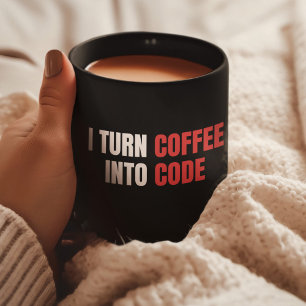 I Turn Coffee Into Code, Female Coder, Programmer Coffee Mug