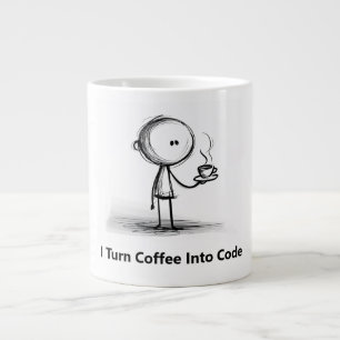 I Turn Coffee Into Code. Funny mug for it guy