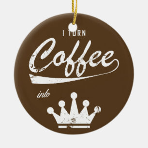 I Turn Coffee Into KOMs Ceramic Tree Decoration