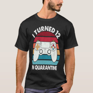 I Turned 12 In Quarantine Level 12 Unlocked Retro T-Shirt