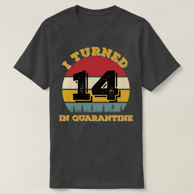 I Turned 14 In Quarantine T-Shirt (Design Front)