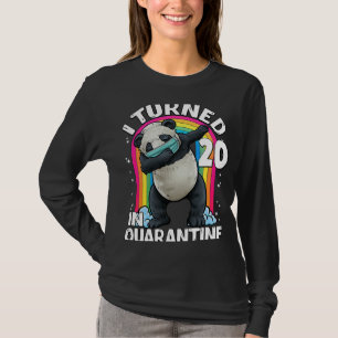 I Turned 20 In Quarantine Dabbing Panda 20th Birth T-Shirt