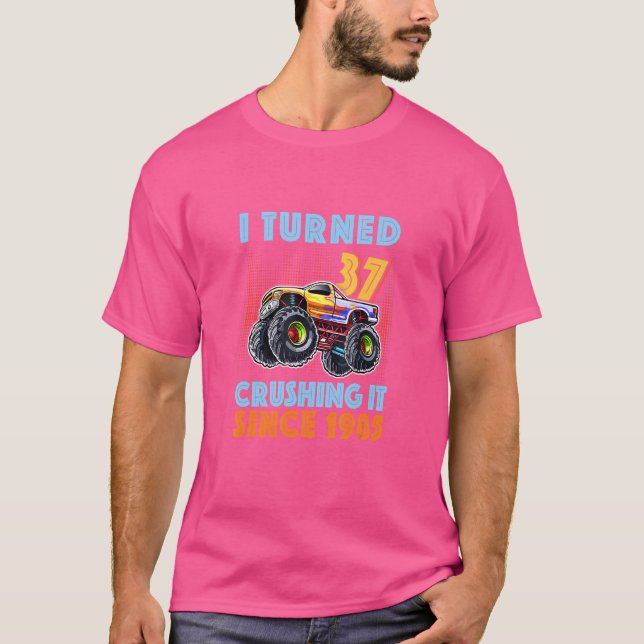 I Turned 37 Crushing It Since 1985 37th Birthday B T-Shirt (Front)
