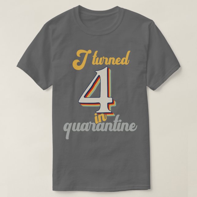 I Turned 4 in 4th Birthday T-Shirt (Design Front)