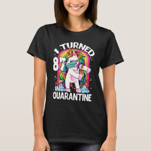 I Turned 87 In Quarantine Flossing Unicorn 87th Bi T-Shirt