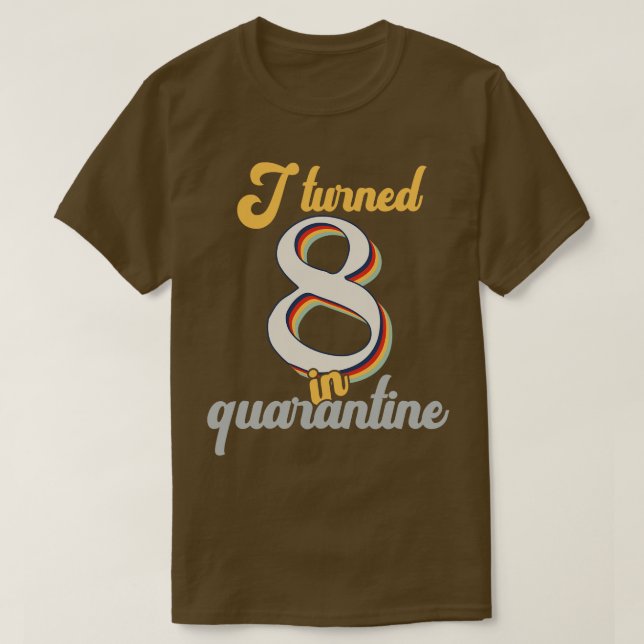 I Turned 8 in 8th Birthday T-Shirt (Design Front)