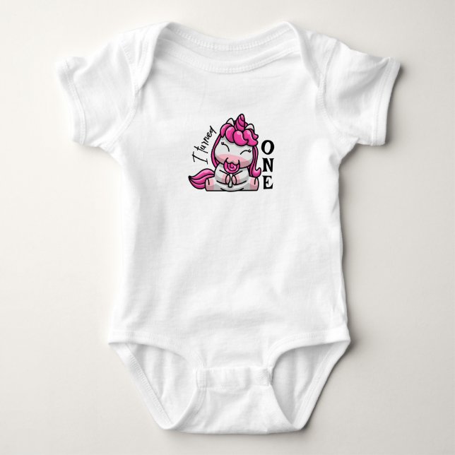 I turned One Baby Unicorn Bodysuit (Front)