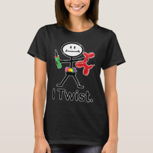 I Twist Balloon Artist BusyBodies Stick Figure T-Shirt