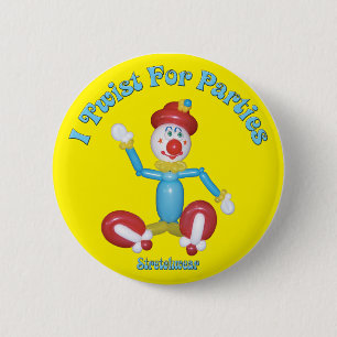 I Twist for Parties Button Clown Balloon