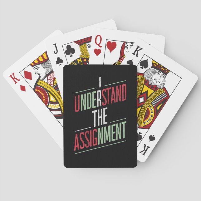 I Understand The Assignment 2024 Playing Cards (Back)