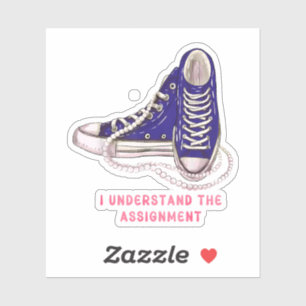 I Understand the Assignment Blue Sneakers Art