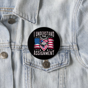I Understand The Assignment Cat Childless Cat Lady 7.5 Cm Round Badge