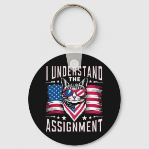 I Understand The Assignment Cat Childless Cat Lady Key Ring