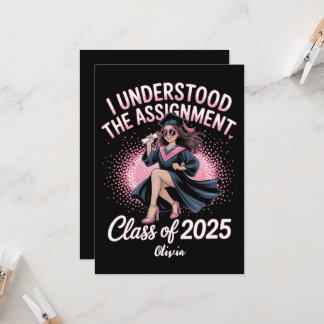 I Understood the Assignment Grad - Class of 2025  Invitation