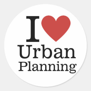 I ❤️ Urban Planning for Students/Faculty CUSTOM Classic Round Sticker